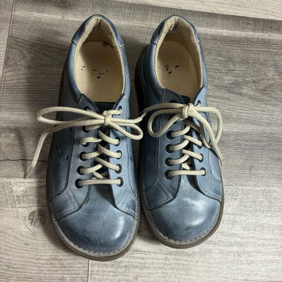 Vintage 90s Y2K Denim Blue Doc Marten’s Bowling Style Shoe Men’s Size 7 - Picture 1 of 5